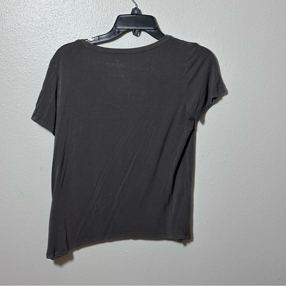 American Eagle Women Casual Gray/Black Top Size‎ XS - Picture 5 of 7